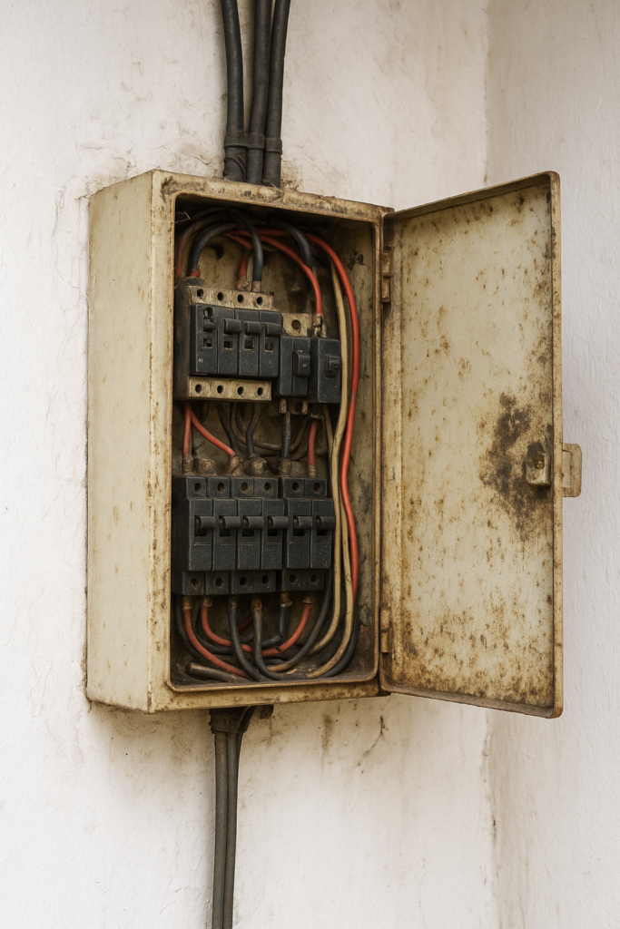Panel listrik lama yang perlu di-upgrade agar lebih aman
