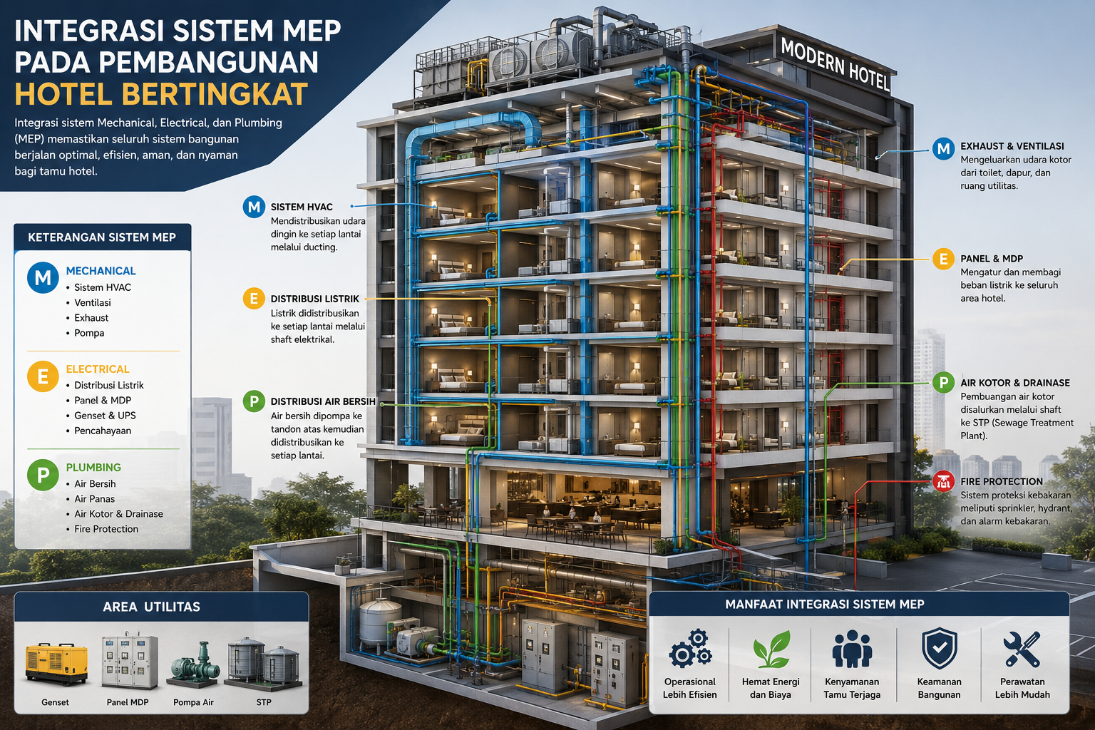 Sistem MEP Hotel Modern